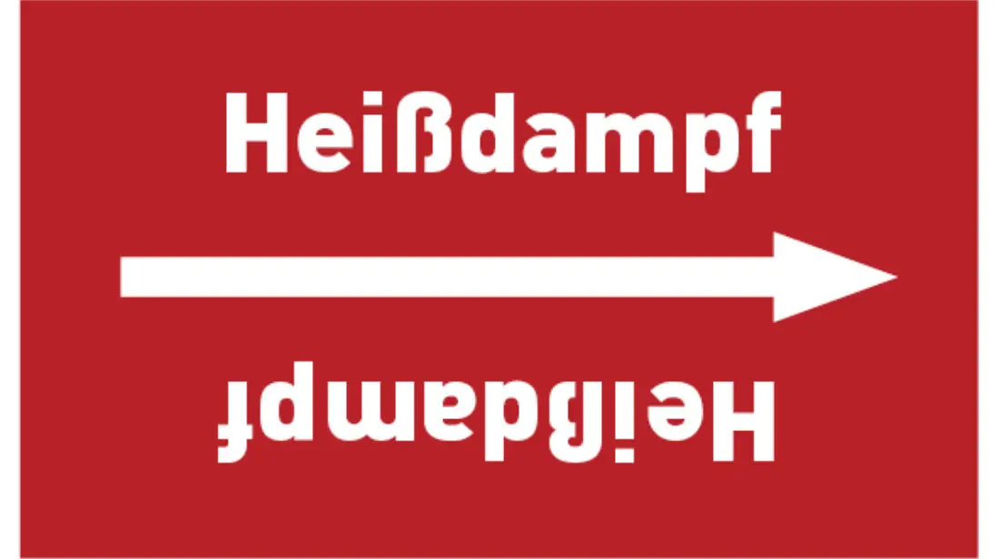 Kennzeichnungsband Heißdampf rot/weiß bis Ø 50 mm 33 m/Rolle Kennzeichnungsband Heißdampf rot/weiß bis Ø 50 mm 33 m/Rolle