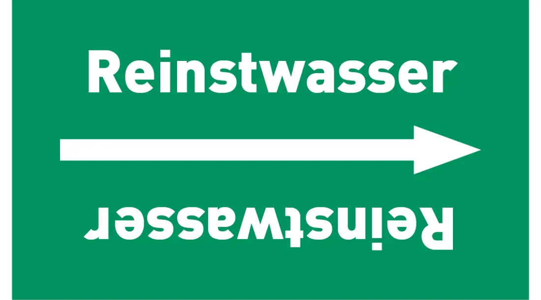 Kennzeichnungsband Reinstwasser grün/weiß ab Ø 50 mm 33 m/Rolle Kennzeichnungsband Reinstwasser grün/weiß ab Ø 50 mm 33 m/Rolle