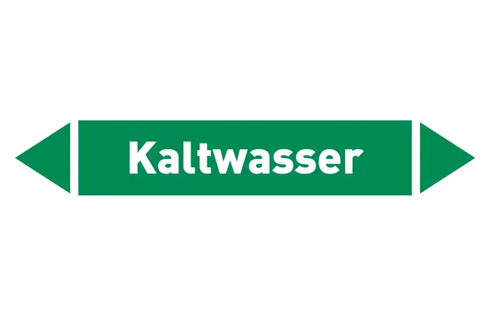 Pfeil Kaltwasser grün/weiß 215x40 mm Pfeil Kaltwasser grün/weiß 215x40 mm