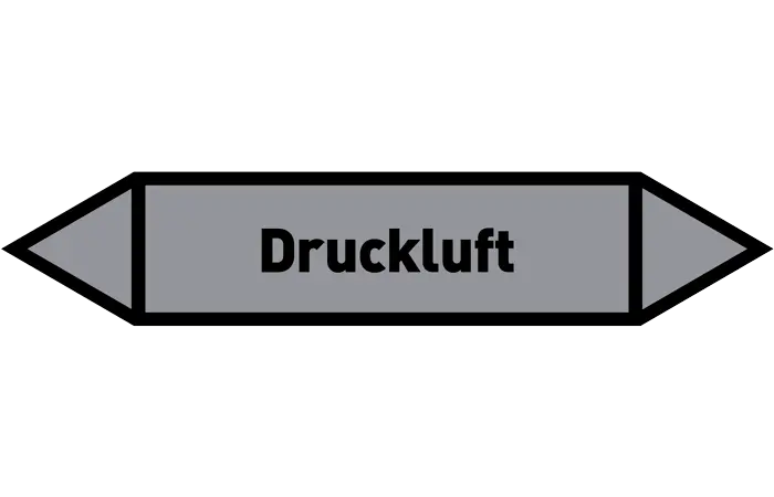 Pfeil Druckluft grau/schwarz 125x25 mm Pfeil Druckluft grau/schwarz 125x25 mm