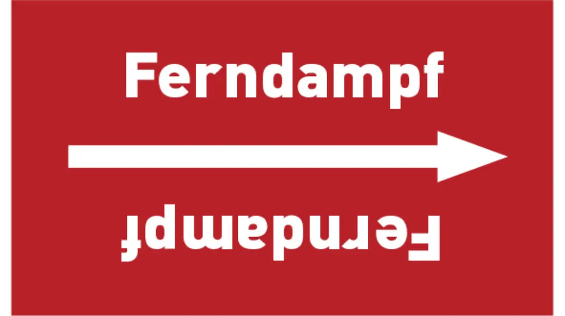 Kennzeichnungsband Ferndampf rot/weiß bis Ø 50 mm 33 m/Rolle Kennzeichnungsband Ferndampf rot/weiß bis Ø 50 mm 33 m/Rolle