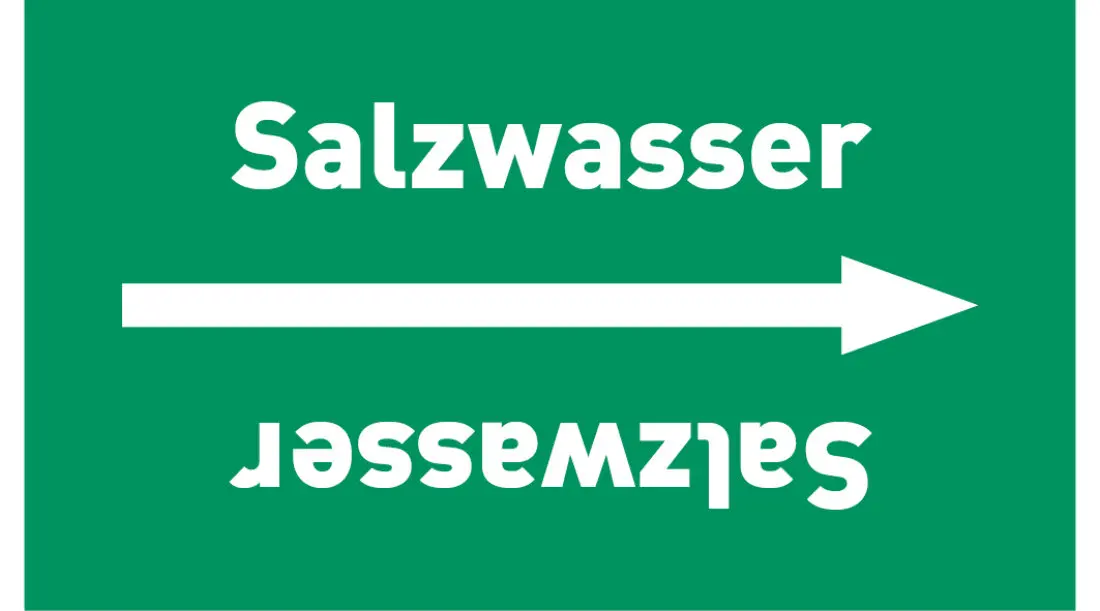Kennzeichnungsband Salzwasser grün/weiß ab Ø 50 mm 33 m/Rolle Kennzeichnungsband Salzwasser grün/weiß ab Ø 50 mm 33 m/Rolle