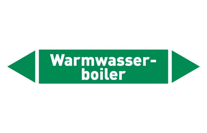 Pfeil Warmwasserboiler grün/weiß 125x25 mm Pfeil Warmwasserboiler grün/weiß 125x25 mm