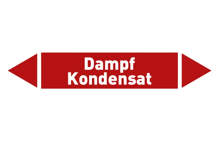 Pfeil Dampf Kondensat rot/weiß 125x25 mm Pfeil Dampf Kondensat rot/weiß 125x25 mm