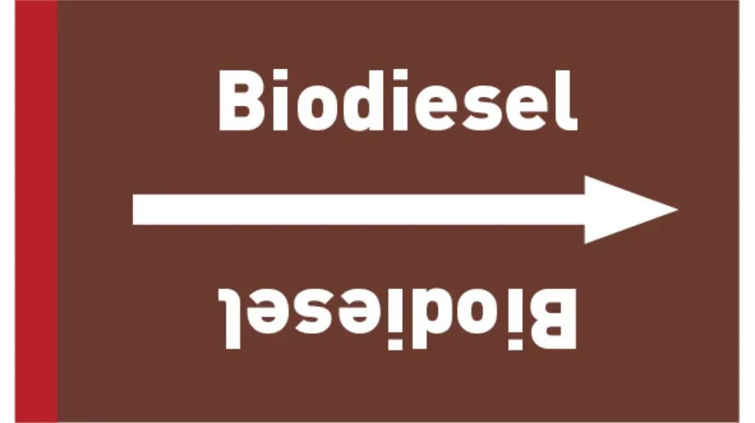 Kennzeichnungsband Biodiesel braun/weiß bis Ø 50 mm 33 m/Rolle Kennzeichnungsband Biodiesel braun/weiß bis Ø 50 mm 33 m/Rolle