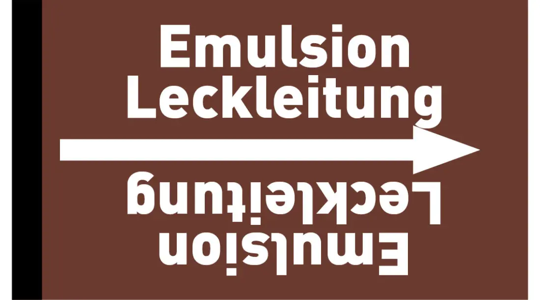 Kennzeichnungsband Emulsion Leckleitung braun/weiß ab Ø 50 mm 33 m/Rolle Kennzeichnungsband Emulsion Leckleitung braun/weiß ab Ø 50 mm 33 m/Rolle