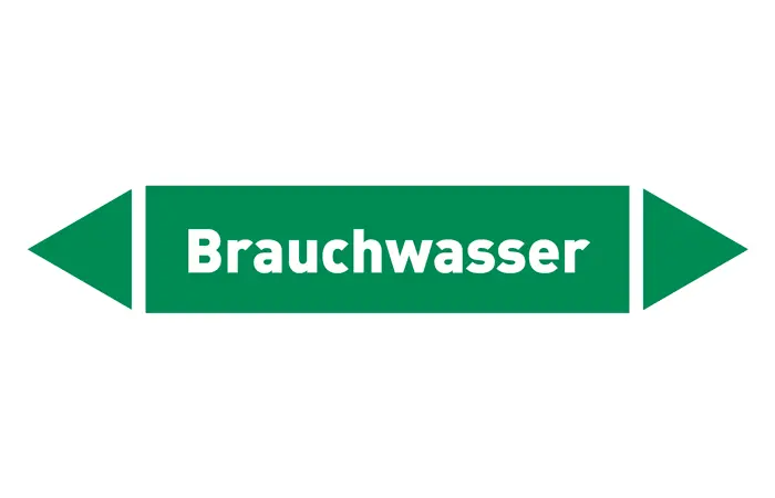 Pfeil Brauchwasser grün/weiß 125x25 mm Pfeil Brauchwasser grün/weiß 125x25 mm
