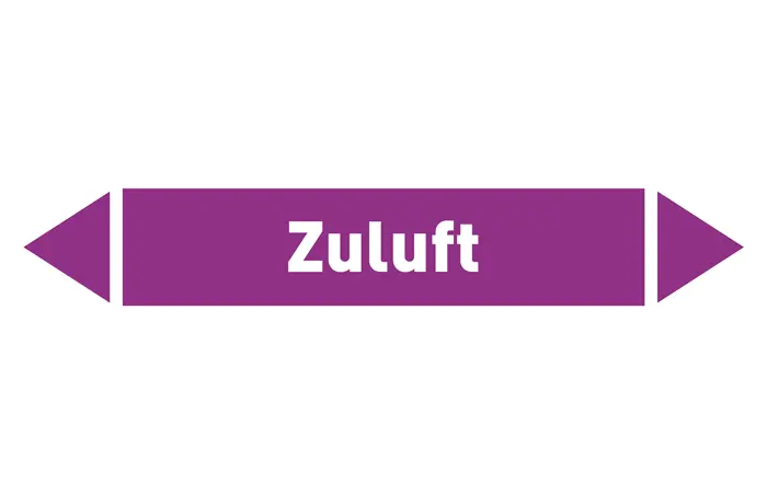 Pfeil Zuluft violett/weiß 215x40 mm Pfeil Zuluft violett/weiß 215x40 mm