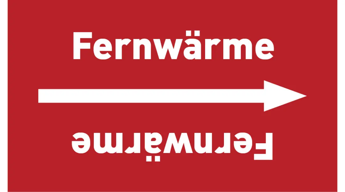Kennzeichnungsband Fernwärme rot/weiß ab Ø 50 mm 33 m/Rolle Kennzeichnungsband Fernwärme rot/weiß ab Ø 50 mm 33 m/Rolle