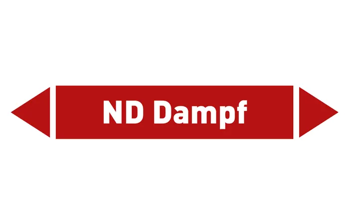 Pfeil ND Dampf rot/weiß 215x40 mm Pfeil ND Dampf rot/weiß 215x40 mm