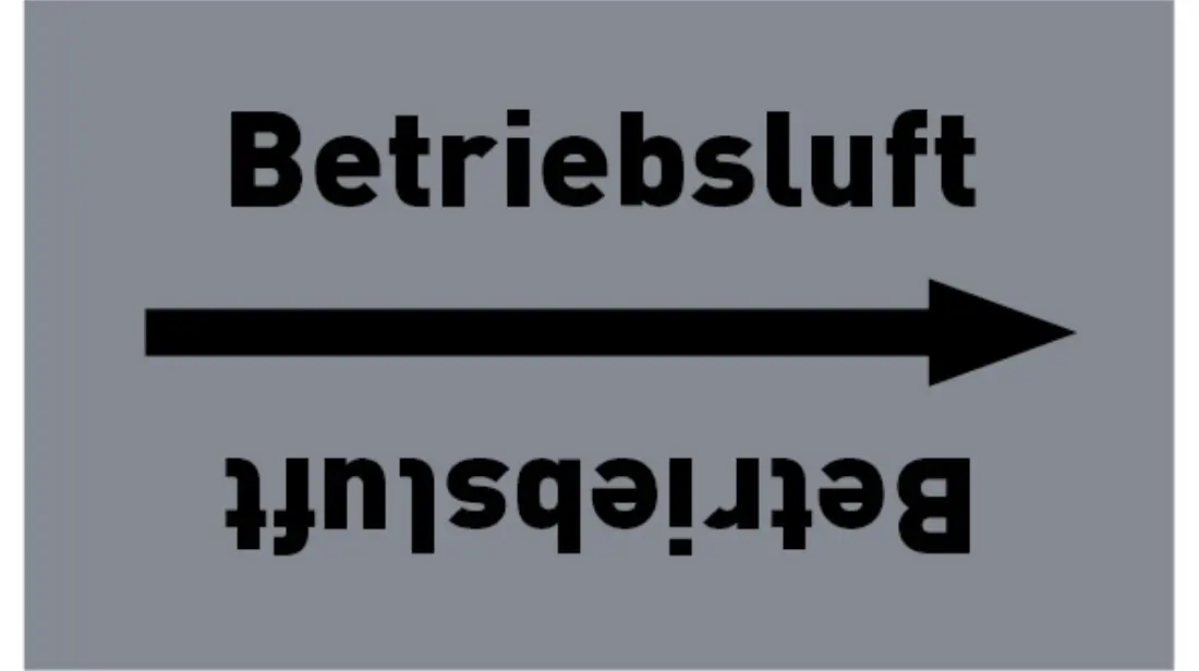 Kennzeichnungsband Betriebsluft grau/schwarz bis Ø 50 mm 33 m/Rolle Kennzeichnungsband Betriebsluft grau/schwarz bis Ø 50 mm 33 m/Rolle