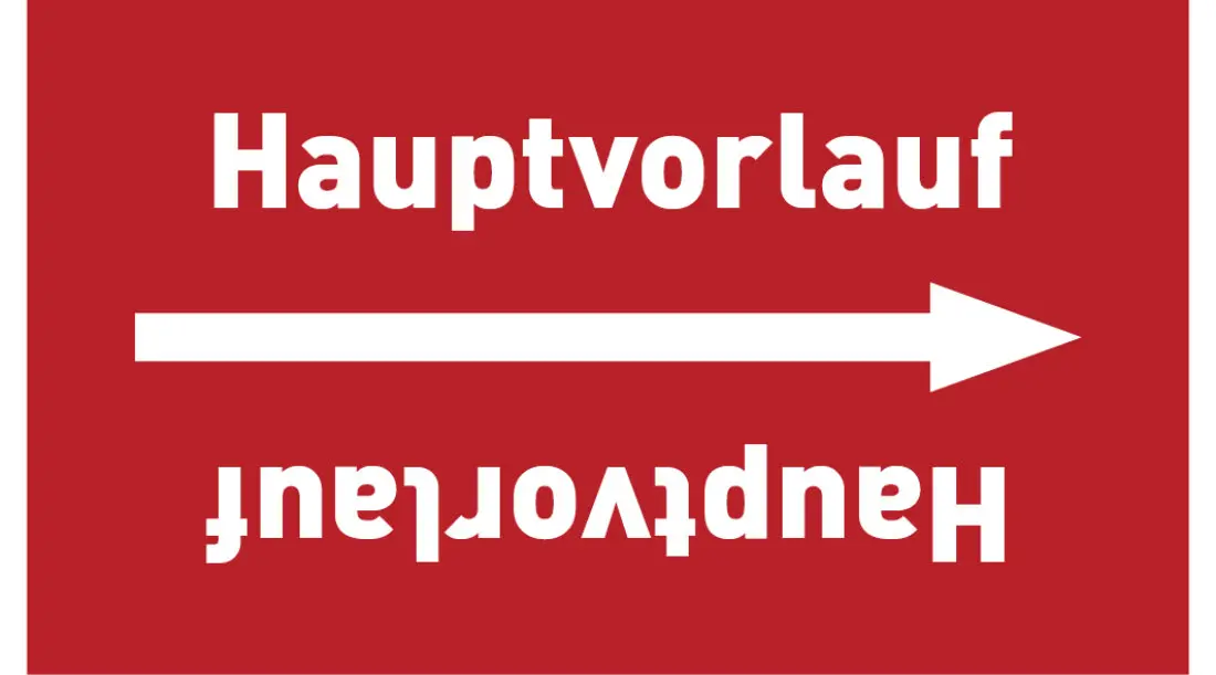 Kennzeichnungsband Hauptvorlauf rot/weiß, ab Ø 50 mm 33 m/Rolle Kennzeichnungsband Hauptvorlauf rot/weiß, ab Ø 50 mm 33 m/Rolle