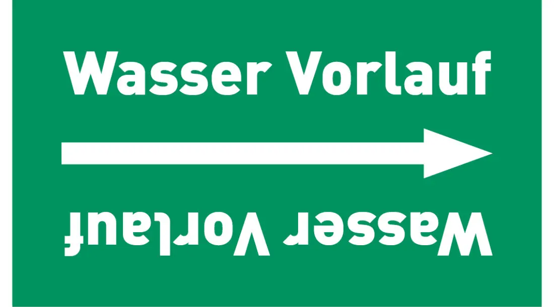 Kennzeichnungsband Wasser Vorlauf grün/weiß ab Ø 50 mm 33 m/Rolle Kennzeichnungsband Wasser Vorlauf grün/weiß ab Ø 50 mm 33 m/Rolle