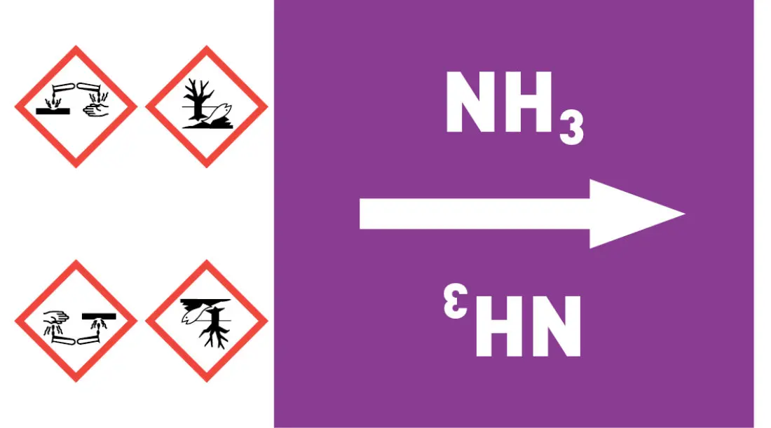 Kennzeichnungsband NH3 violett/weiß ab Ø 50 mm 33 m/Rolle Kennzeichnungsband NH3 violett/weiß ab Ø 50 mm 33 m/Rolle