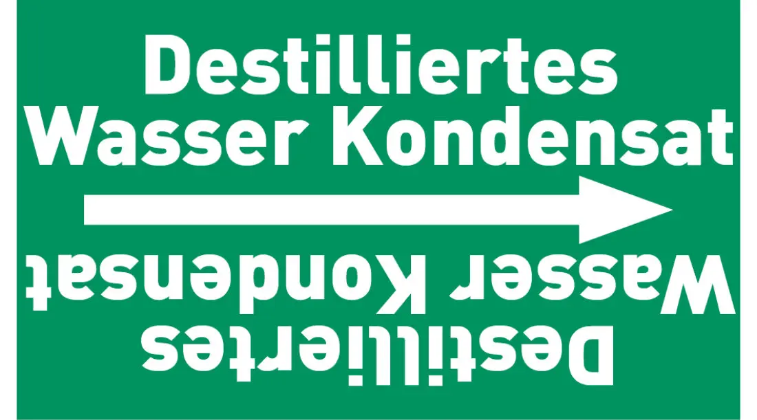 Kennzeichnungsband Destilliertes Wasser Kondensat grün/weiß ab Ø 50 mm 33 m/Rolle Kennzeichnungsband Destilliertes Wasser Kondensat grün/weiß ab Ø 50 mm 33 m/Rolle