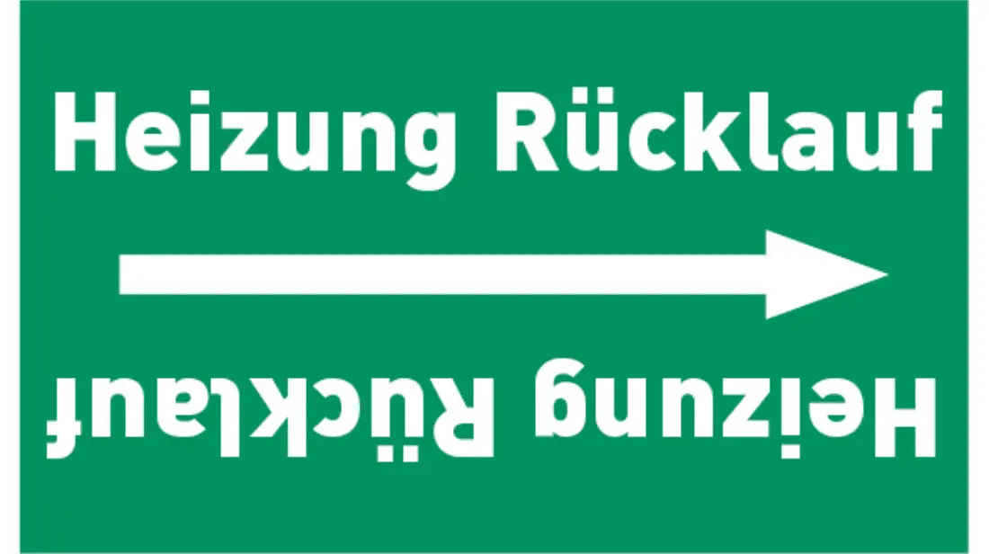 Kennzeichnungsband Heizung Rücklauf grün/weiß bis Ø 50 mm 33 m/Rolle Kennzeichnungsband Heizung Rücklauf grün/weiß bis Ø 50 mm 33 m/Rolle