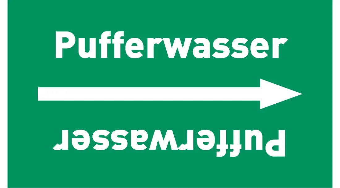 Kennzeichnungsband Pufferwasser grün/weiß ab Ø 50 mm 33 m/Rolle Kennzeichnungsband Pufferwasser grün/weiß ab Ø 50 mm 33 m/Rolle