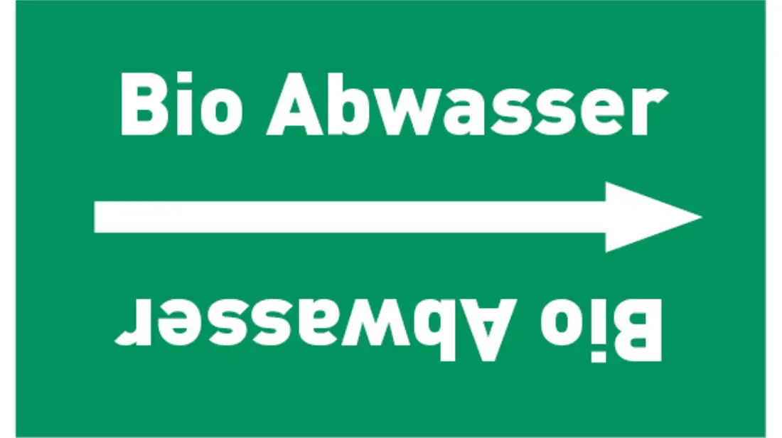 Kennzeichnungsband Bio Abwasser grün/weiß bis Ø 50 mm 33 m/Rolle Kennzeichnungsband Bio Abwasser grün/weiß bis Ø 50 mm 33 m/Rolle