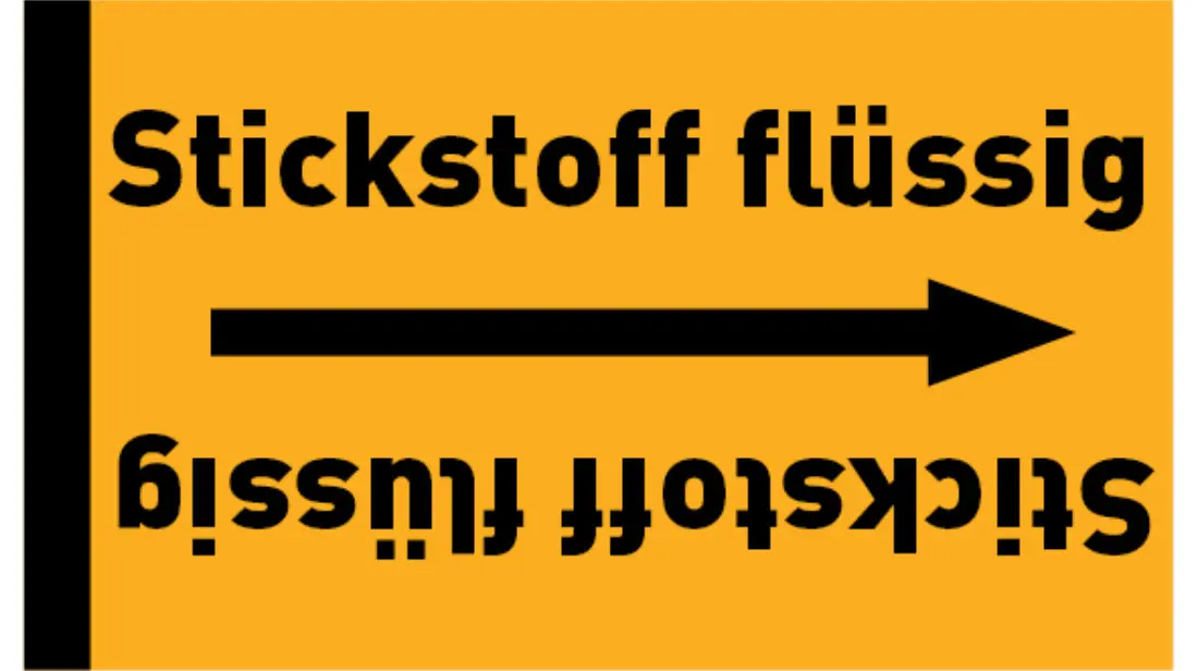 Kennzeichnungsband Stickstoff flüssig gelb/schwarz bis Ø 50 mm 33 m/Rolle Kennzeichnungsband Stickstoff flüssig gelb/schwarz bis Ø 50 mm 33 m/Rolle