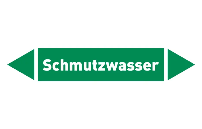 Pfeil Schmutzwasser grün/weiß 125x25 mm Pfeil Schmutzwasser grün/weiß 125x25 mm
