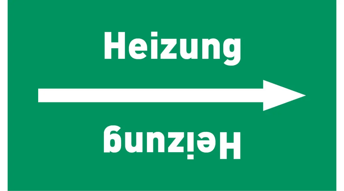 Kennzeichnungsband Heizung grün/weiß, ab Ø 50 mm 33 m/Rolle Kennzeichnungsband Heizung grün/weiß, ab Ø 50 mm 33 m/Rolle