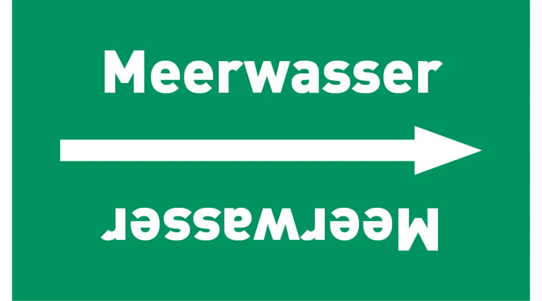 Kennzeichnungsband Meerwasser grün/weiß ab Ø 50 mm 33 m/Rolle Kennzeichnungsband Meerwasser grün/weiß ab Ø 50 mm 33 m/Rolle