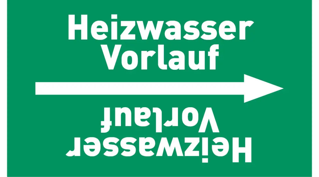 Kennzeichnungsband Heizwasser Vorlauf grün/weiß ab Ø 50 mm 33 m/Rolle Kennzeichnungsband Heizwasser Vorlauf grün/weiß ab Ø 50 mm 33 m/Rolle