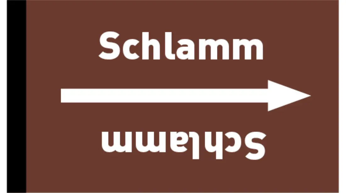 Kennzeichnungsband Schlamm braun/weiß bis Ø 50 mm 33 m/Rolle Kennzeichnungsband Schlamm braun/weiß bis Ø 50 mm 33 m/Rolle