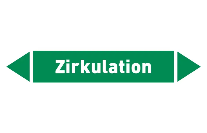 Pfeil Zirkulation grün/weiß 215x40 mm Pfeil Zirkulation grün/weiß 215x40 mm