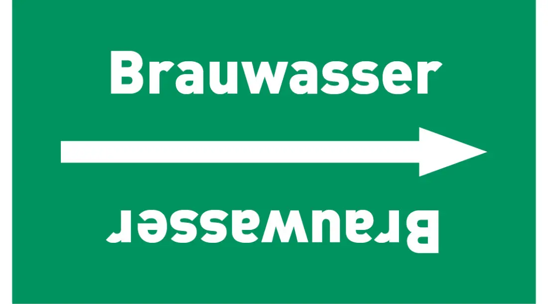 Kennzeichnungsband Brauwasser grün/weiß ab Ø 50 mm 33 m/Rolle Kennzeichnungsband Brauwasser grün/weiß ab Ø 50 mm 33 m/Rolle