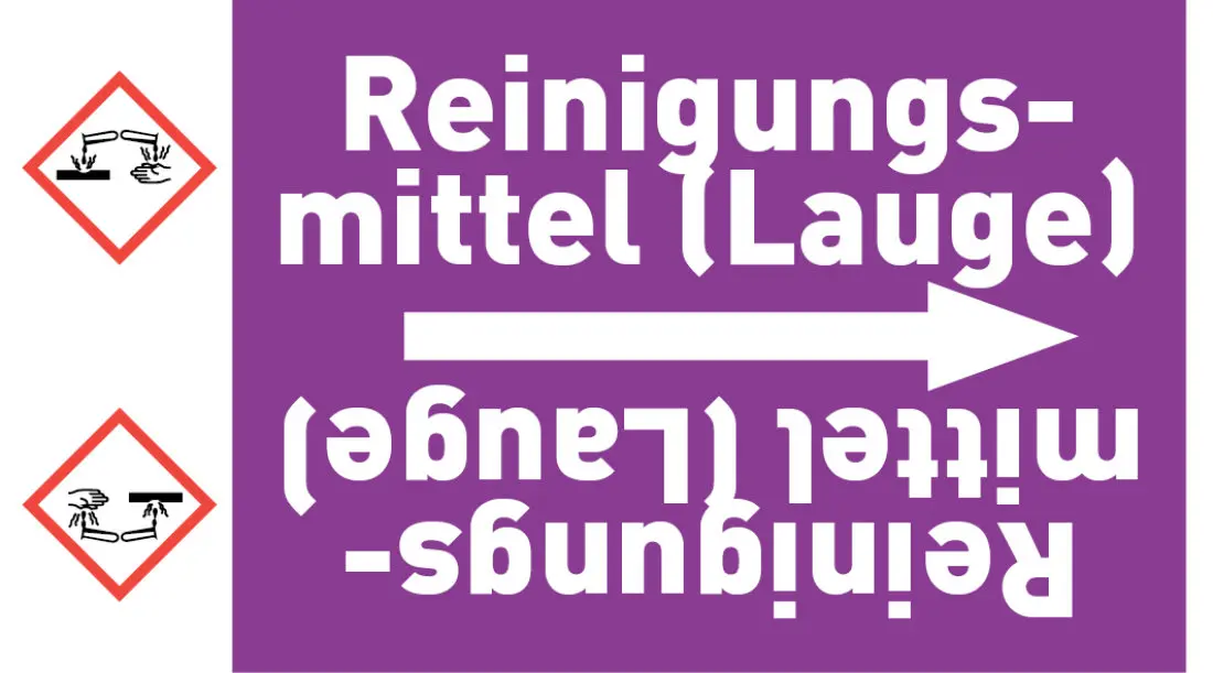 Kennzeichnungsband Reinigungsmittel (Lauge) violett/weiß ab Ø 50 mm 33 m/Rolle Kennzeichnungsband Reinigungsmittel (Lauge) violett/weiß ab Ø 50 mm 33 m/Rolle