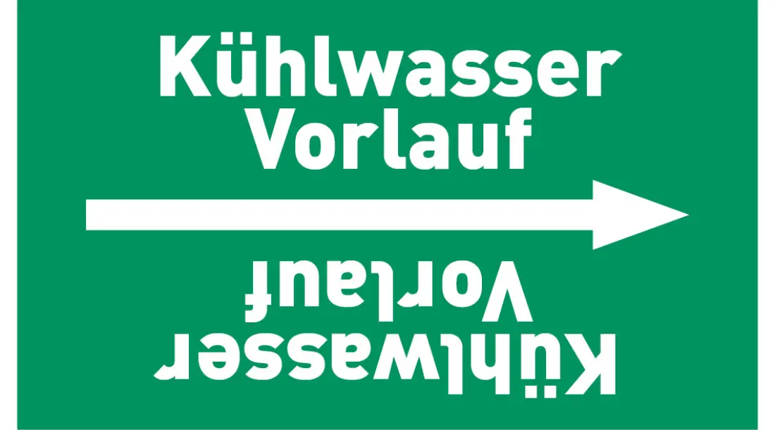 Kennzeichnungsband Kühlwasser Vorlauf grün/weiß, ab Ø 50 mm 33 m/Rolle Kennzeichnungsband Kühlwasser Vorlauf grün/weiß, ab Ø 50 mm 33 m/Rolle