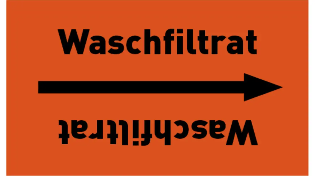 Kennzeichnungsband Waschfiltrat orange/schwarz bis Ø 50 mm 33 m/Rolle Kennzeichnungsband Waschfiltrat orange/schwarz bis Ø 50 mm 33 m/Rolle