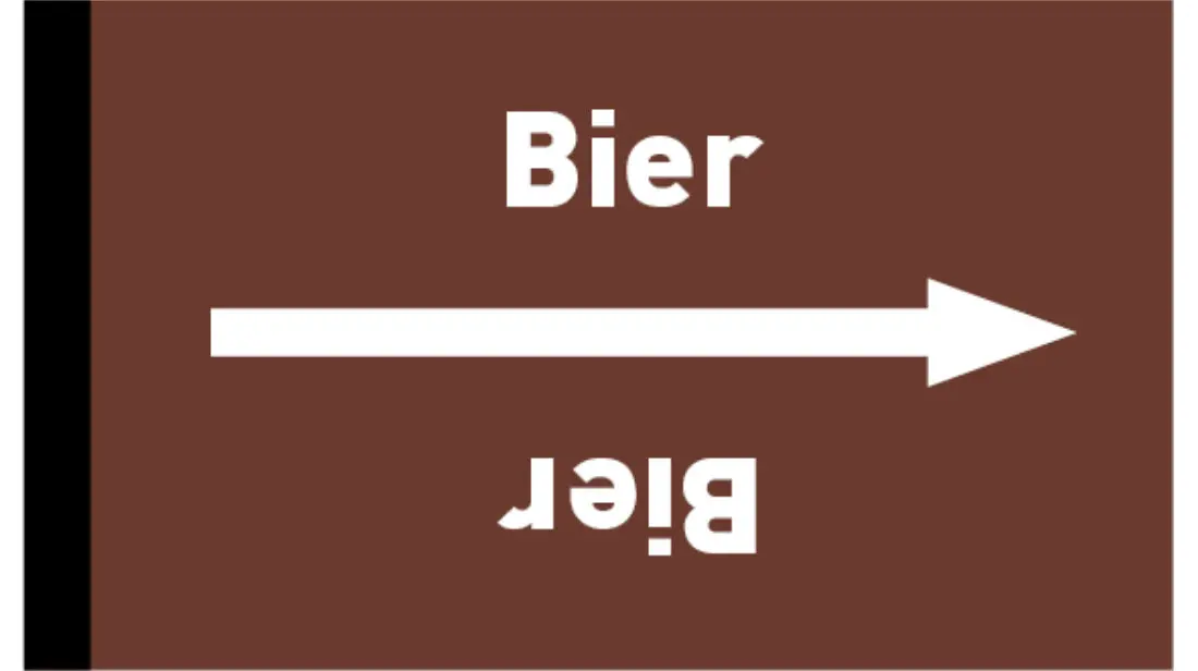 Kennzeichnungsband Bier braun/weiß bis Ø 50 mm 33 m/Rolle Kennzeichnungsband Bier braun/weiß bis Ø 50 mm 33 m/Rolle