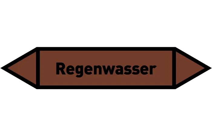 Pfeil Regenwasser braun/schwarz 125x25 mm Pfeil Regenwasser braun/schwarz 125x25 mm