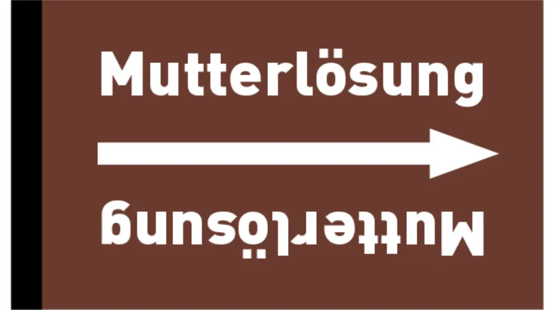 Kennzeichnungsband Mutterlösung braun/weiß bis Ø 50 mm 33 m/Rolle Kennzeichnungsband Mutterlösung braun/weiß bis Ø 50 mm 33 m/Rolle