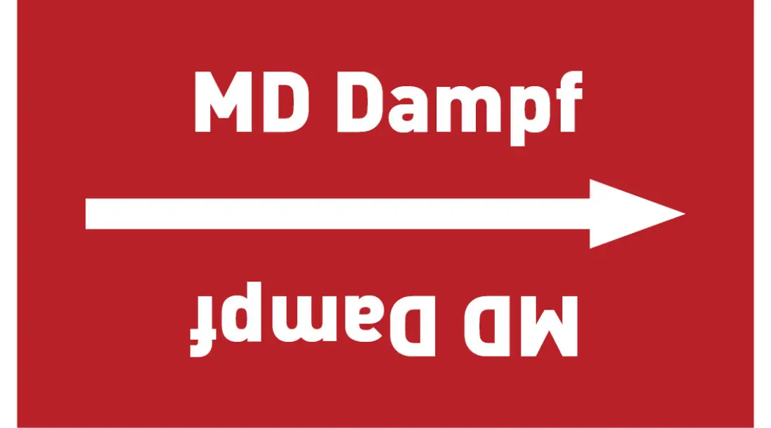 Kennzeichnungsband MD Dampf rot/weiß ab Ø 50 mm 33 m/Rolle Kennzeichnungsband MD Dampf rot/weiß ab Ø 50 mm 33 m/Rolle