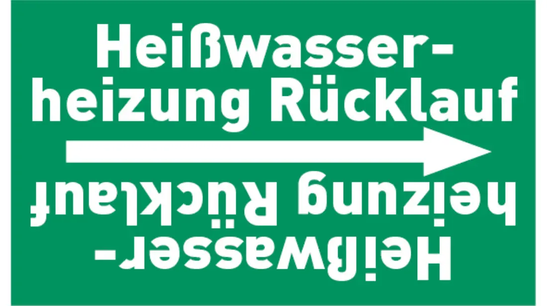 Kennzeichnungsband Heißwasserheizung Rücklauf grün/weiß bis Ø 50 mm 33 m/Rolle Kennzeichnungsband Heißwasserheizung Rücklauf grün/weiß bis Ø 50 mm 33 m/Rolle