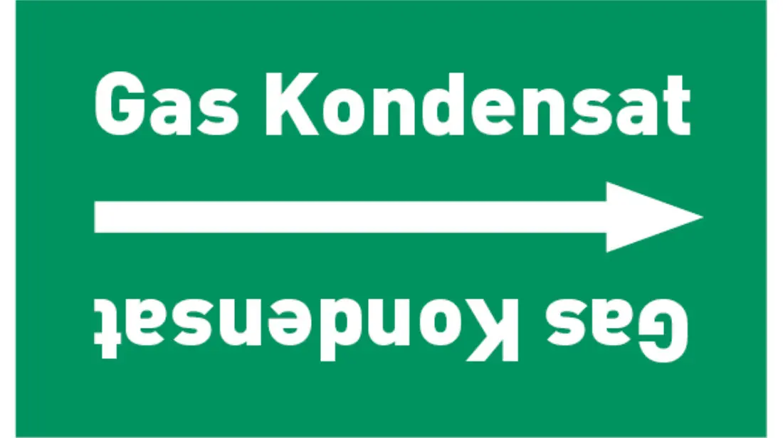 Kennzeichnungsband Gas Kondensat grün/weiß bis Ø 50 mm 33 m/Rolle Kennzeichnungsband Gas Kondensat grün/weiß bis Ø 50 mm 33 m/Rolle