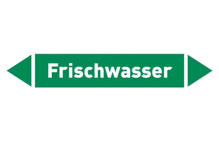 Pfeil Frischwasser grün/weiß 215x40 mm Pfeil Frischwasser grün/weiß 215x40 mm