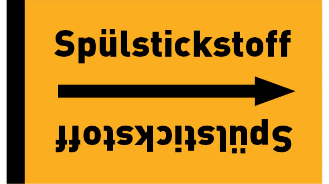 Kennzeichnungsband Spülstickstoff gelb/schwarz bis Ø 50 mm 33 m/Rolle Kennzeichnungsband Spülstickstoff gelb/schwarz bis Ø 50 mm 33 m/Rolle