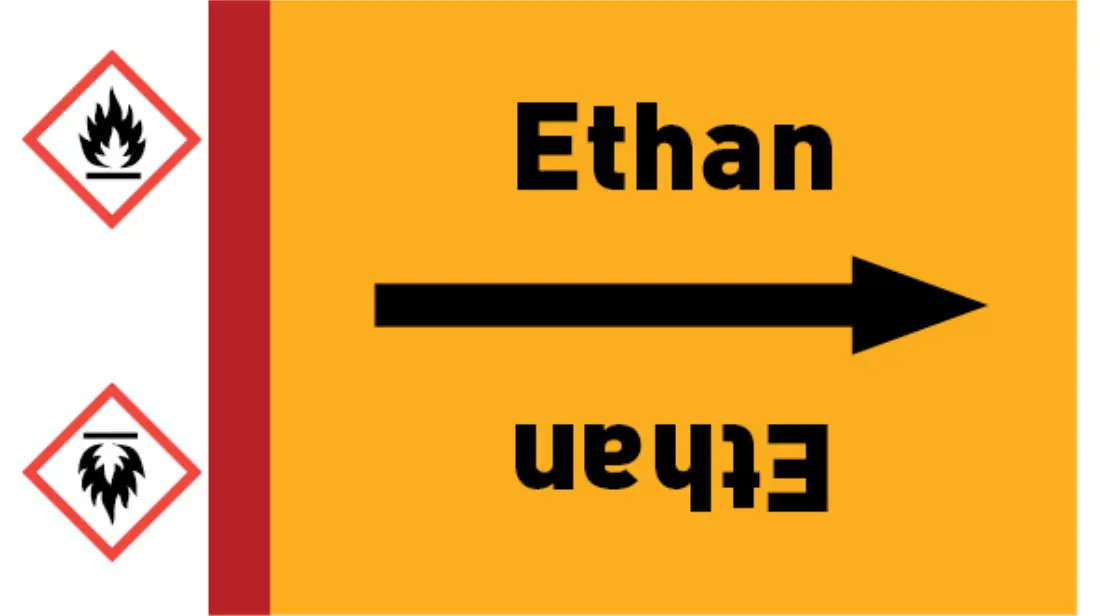 Kennzeichnungsband Ethan gelb/schwarz bis Ø 50 mm 33 m/Rolle Kennzeichnungsband Ethan gelb/schwarz bis Ø 50 mm 33 m/Rolle