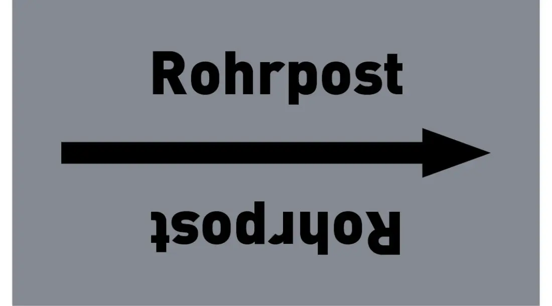 Kennzeichnungsband Rohrpost grau/schwarz ab Ø 50 mm 33 m/Rolle Kennzeichnungsband Rohrpost grau/schwarz ab Ø 50 mm 33 m/Rolle
