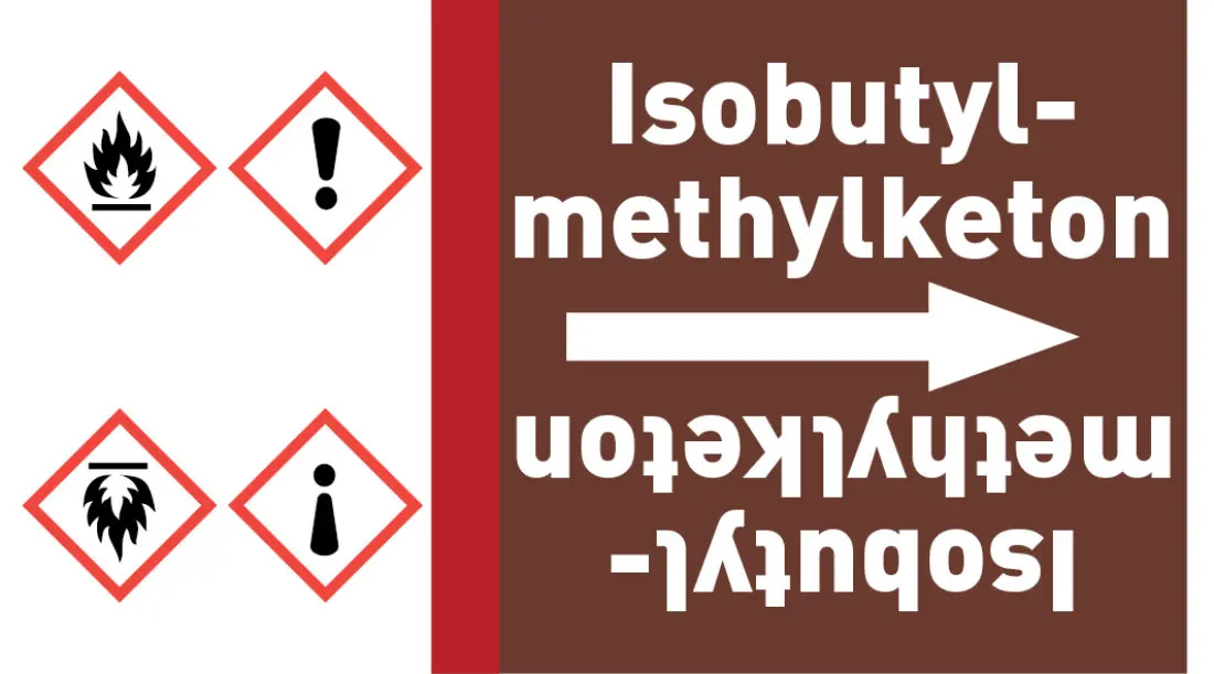 Kennzeichnungsband Isobutylmethylketon braun/weiß ab Ø 50 mm 33 m/Rolle Kennzeichnungsband Isobutylmethylketon braun/weiß ab Ø 50 mm 33 m/Rolle