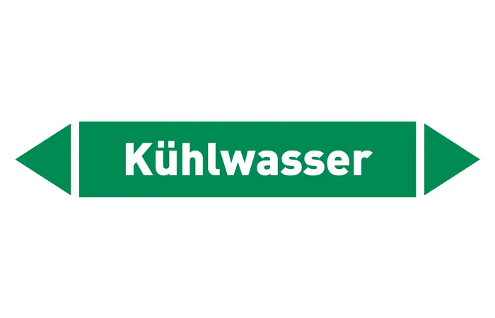 Pfeil Kühlwasser grün/weiß 215x40 mm Pfeil Kühlwasser grün/weiß 215x40 mm