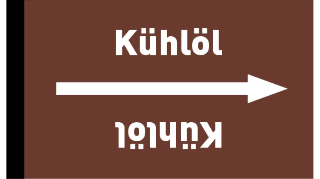 Kennzeichnungsband Kühlöl braun/weiß bis Ø 50 mm 33 m/Rolle Kennzeichnungsband Kühlöl braun/weiß bis Ø 50 mm 33 m/Rolle