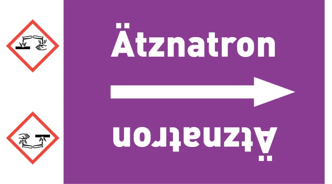 Kennzeichnungsband Ätznatron violett/weiß ab Ø 50 mm 33 m/Rolle Kennzeichnungsband Ätznatron violett/weiß ab Ø 50 mm 33 m/Rolle