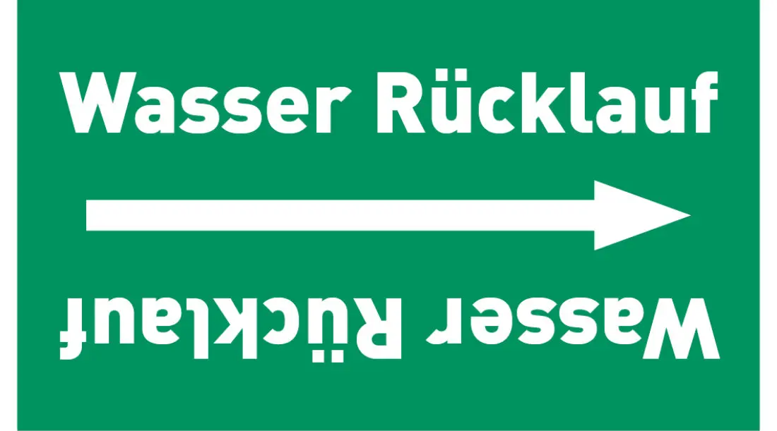 Kennzeichnungsband Wasser Rücklauf grün/weiß ab Ø 50 mm 33 m/Rolle Kennzeichnungsband Wasser Rücklauf grün/weiß ab Ø 50 mm 33 m/Rolle