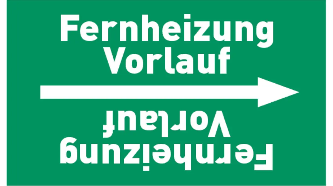 Kennzeichnungsband Fernheizung Vorlauf grün/weiß bis Ø 50 mm 33 m/Rolle Kennzeichnungsband Fernheizung Vorlauf grün/weiß bis Ø 50 mm 33 m/Rolle
