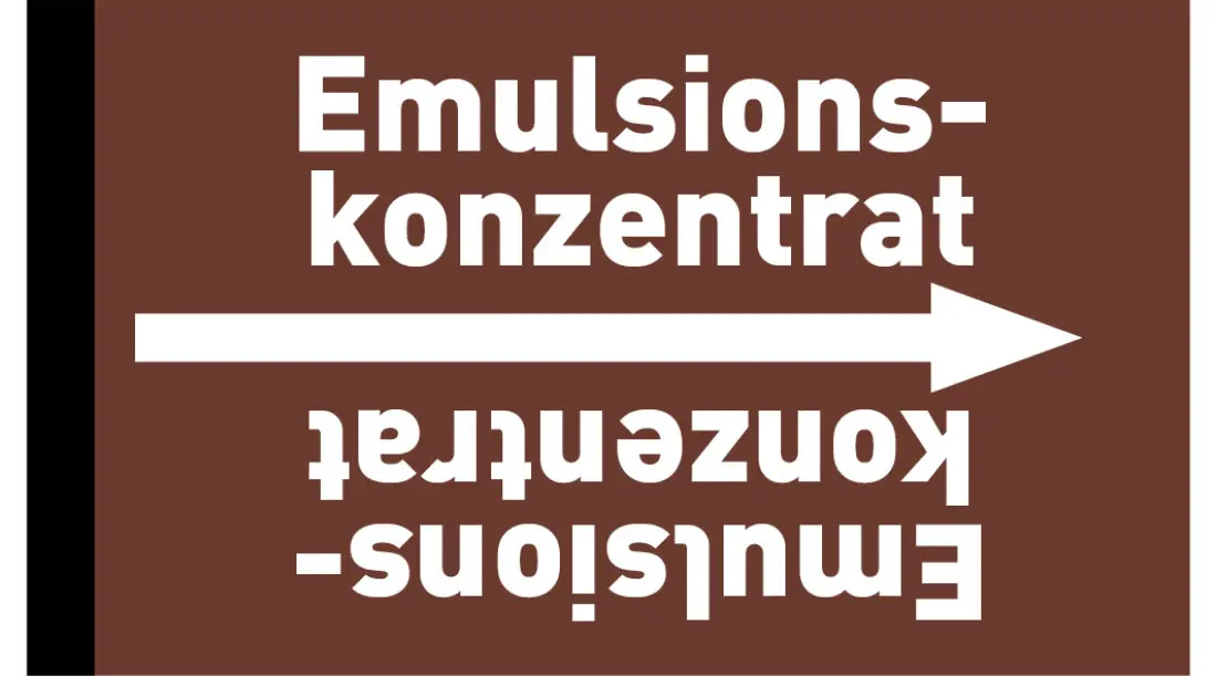 Kennzeichnungsband Emulsionskonzentrat braun/weiß ab Ø 50 mm 33 m/Rolle Kennzeichnungsband Emulsionskonzentrat braun/weiß ab Ø 50 mm 33 m/Rolle